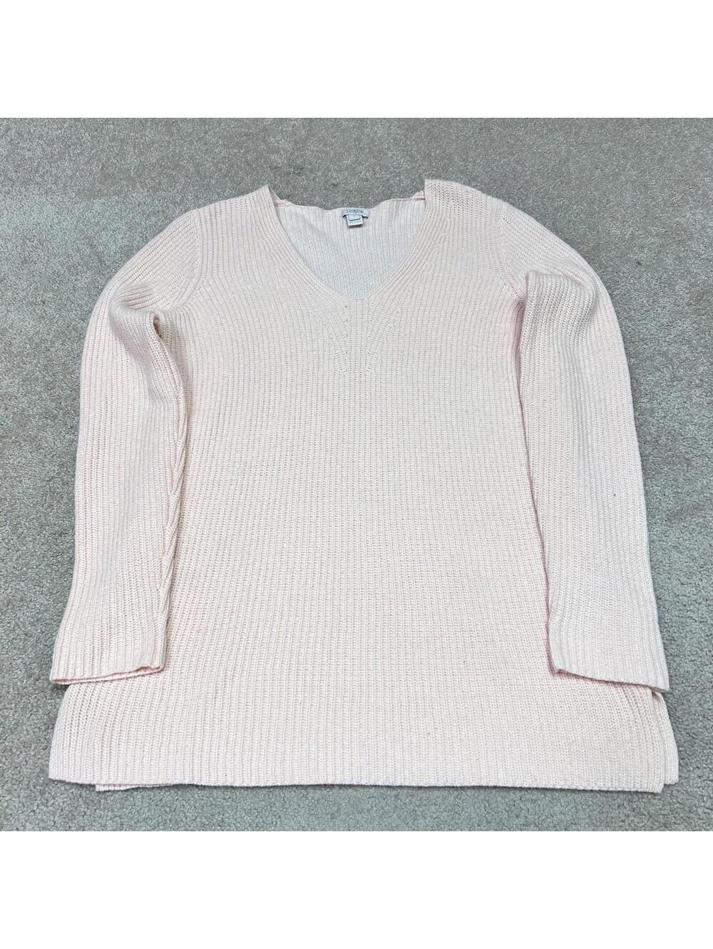 J.Crew Sweater Women’s Pink Long Sleeve Pullover Size Small Wool Blend